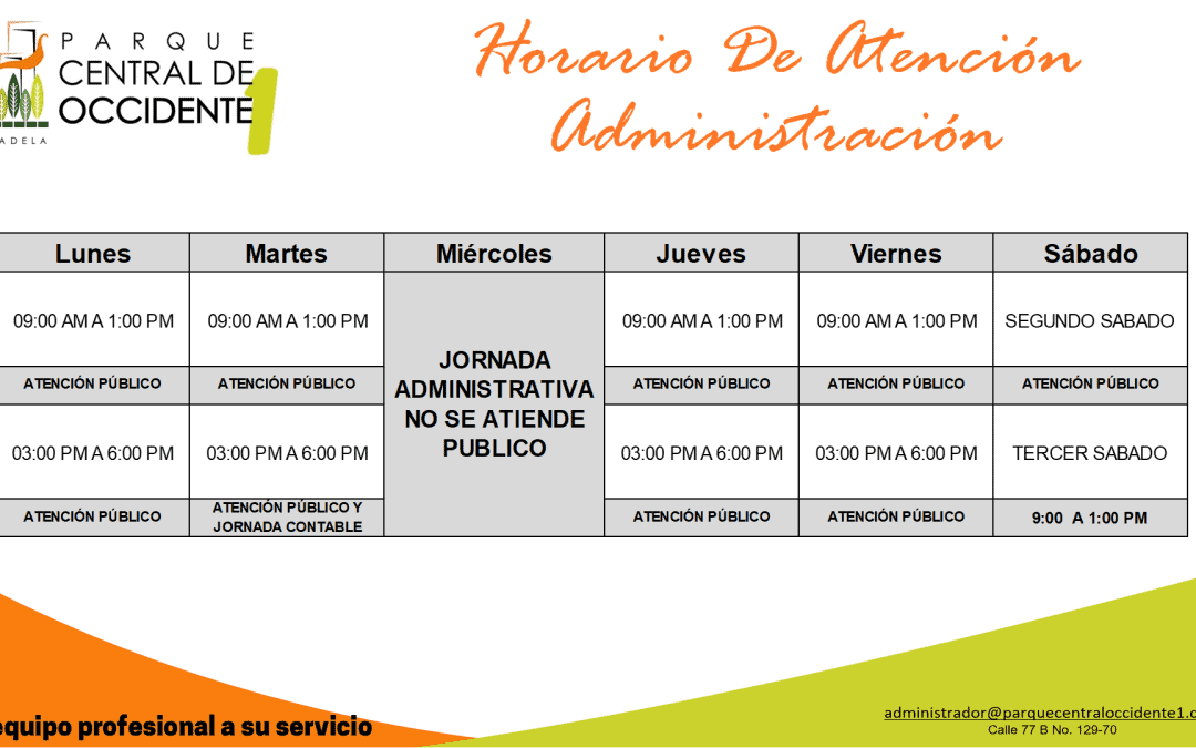 Horario Administración